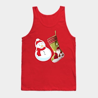 Christmas  Snowmen With Shocks Tank Top